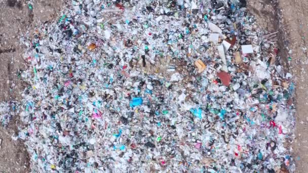 Vista aérea do depósito de lixo da cidade . — Vídeo de Stock