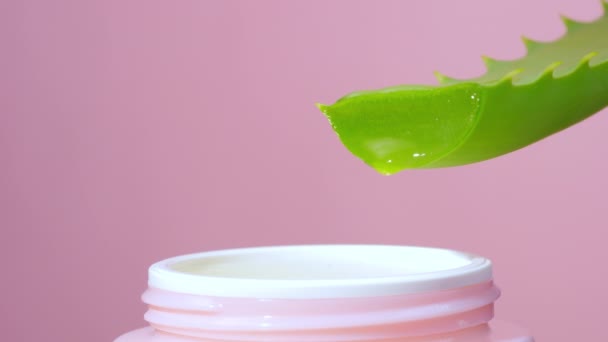 Sumo ou gel de Aloe vera para creme — Vídeo de Stock