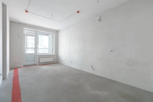interior of the apartment without decoration.fine finish walls