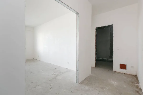 Interieur Van Het Appartement Zonder Decoratie Witte Kleuren — Stockfoto