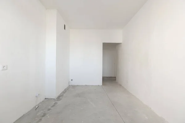 interior of the apartment without decoration in whites colors