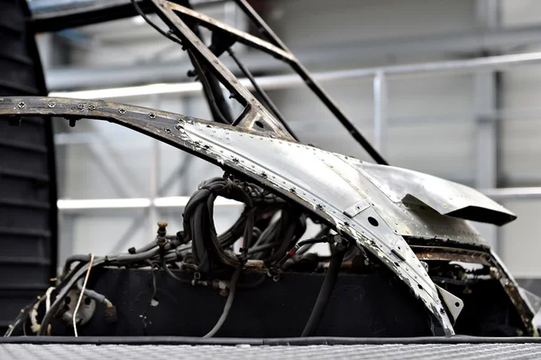 Fuselaje de helicóptero en una fábrica — Foto de Stock