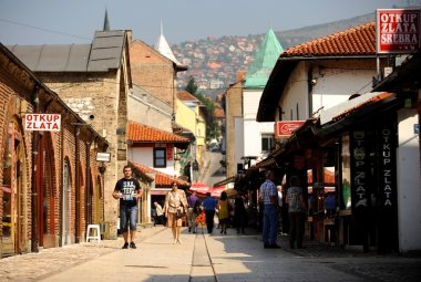 Eski Saraybosna ın Bazaarı turist