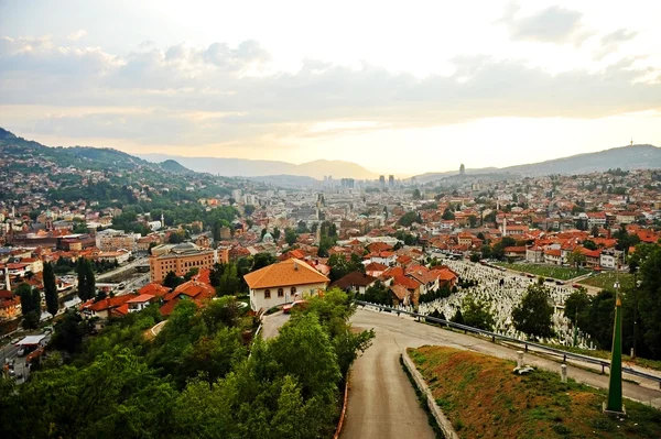 Panorama de Sarajevo al atardecer —  Fotos de Stock