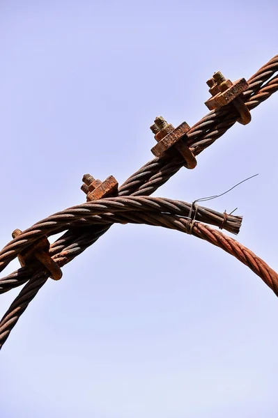 Rusty industrial cable — Stock Photo, Image