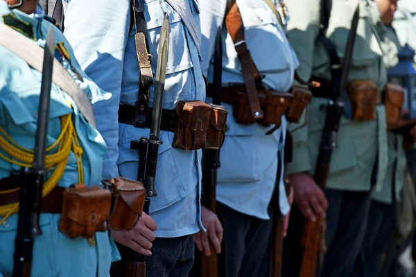 Historical military reenactment — Stock Photo, Image