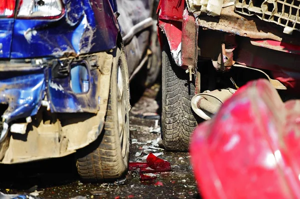 Accidente grave de coche — Foto de Stock