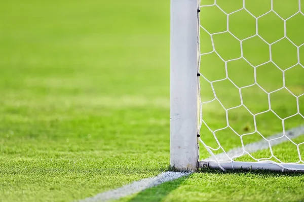 Detalhe de gol de futebol — Fotografia de Stock