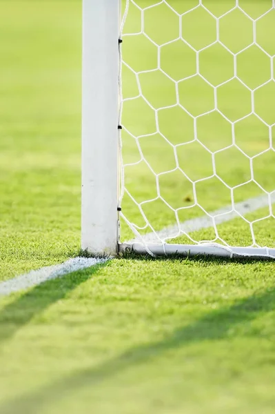 Soccer goal post detail — Stock Photo, Image
