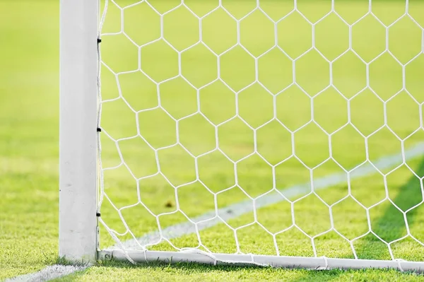 Soccer goal post detail — Stock Photo, Image