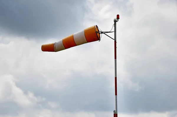 Windsock with overcast sky — Stock Photo, Image