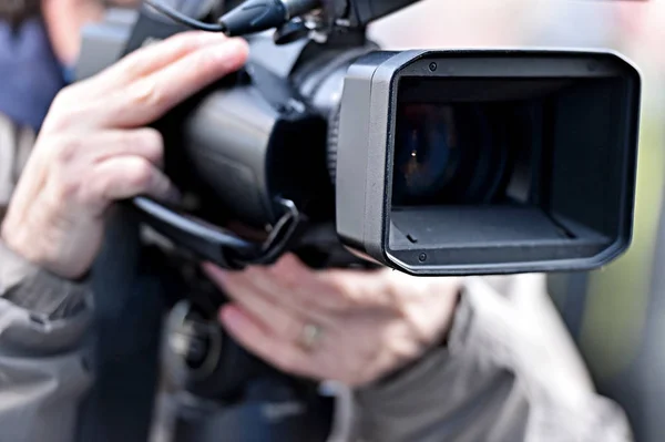 Műsorszórás média esemény TV-kamerák — Stock Fotó