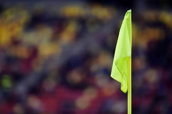 Bandera esquina amarillo fútbol —  Fotos de Stock