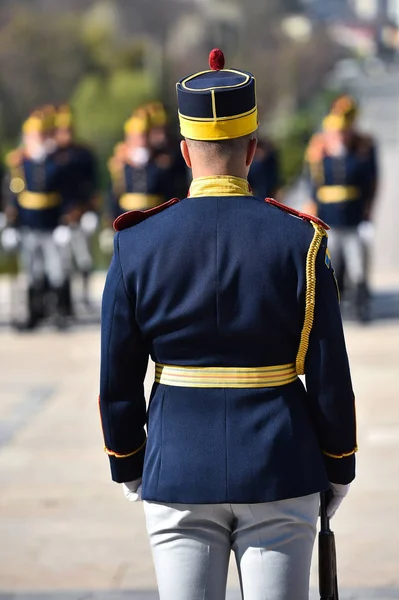 Φρουρά τιμής κατά τη διάρκεια μιας στρατιωτικής τελετής — Φωτογραφία Αρχείου