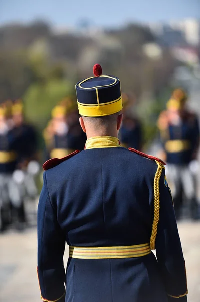 Φρουρά τιμής κατά τη διάρκεια μιας στρατιωτικής τελετής — Φωτογραφία Αρχείου