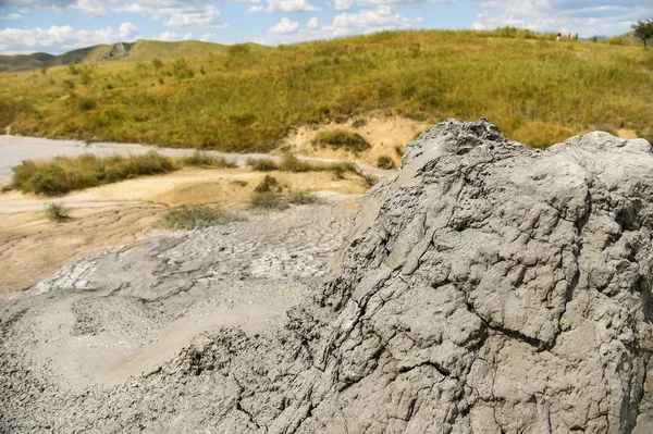 Mud volcanoes also known as mud domes — Stock Photo, Image