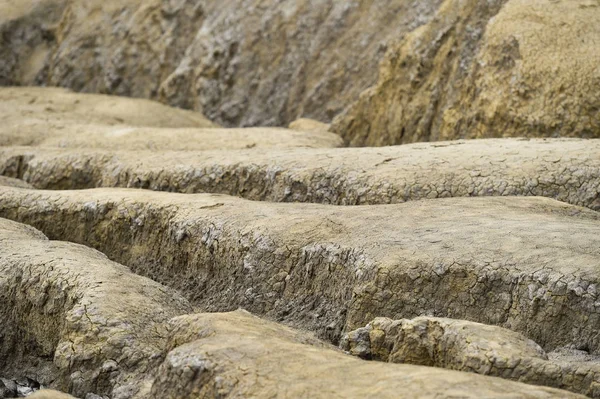 Mud volcanoes also known as mud domes — Stock Photo, Image