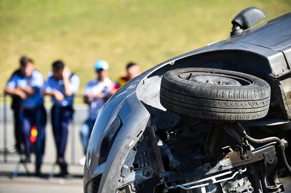 Unfallort und Rettungsdienst — Stockfoto