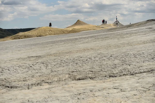 Mud volcanoes also known as mud domes — Stock Photo, Image