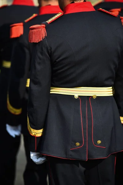 Straży honoru podczas ceremonii wojskowej — Zdjęcie stockowe
