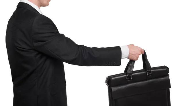 Transferencia de negocios. entrega de una maleta para el socio de dinero — Foto de Stock