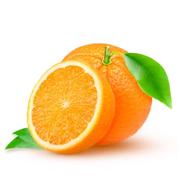 Fresh orange isolated on white background — Stock Photo, Image