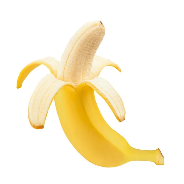 Banana. Bananas maduras isoladas sobre um fundo branco . — Fotografia de Stock