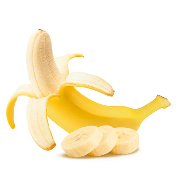 Banane. Bananes mûres isolées sur fond blanc . — Photo