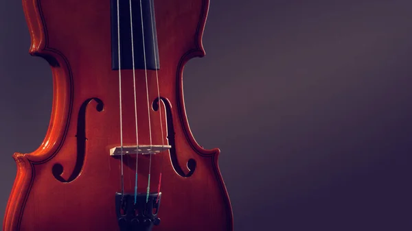 Viool muziekinstrumenten van orkest close-up op zwart — Stockfoto