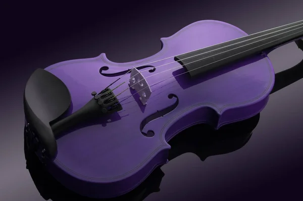 Viool muziekinstrumenten van orkest close-up op zwart — Stockfoto