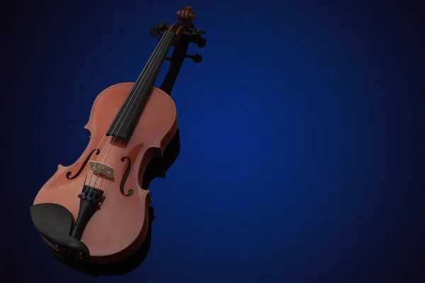 Violin musical instruments of orchestra closeup on black — Stock Photo, Image