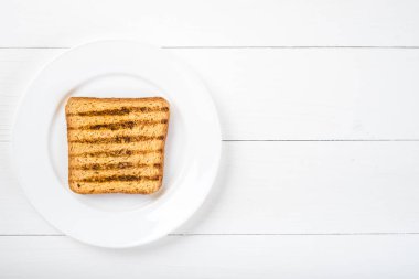 Sağlıklı sandviç ekmek en iyi görünümü ahşap arka plan üzerinde