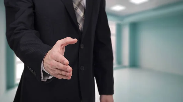 Hombre de negocios firma contrato haciendo un trato, negocio clásico — Foto de Stock