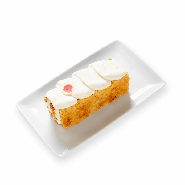 Dessert francese Eclair su sfondo bianco . — Foto Stock