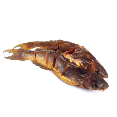 Balık beyaz bir arka plan üzerinde izole ram kurutulmuş