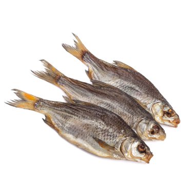 Balık beyaz bir arka plan üzerinde izole ram kurutulmuş