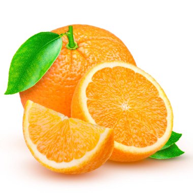 taze turuncu beyaz arkaplanda izole