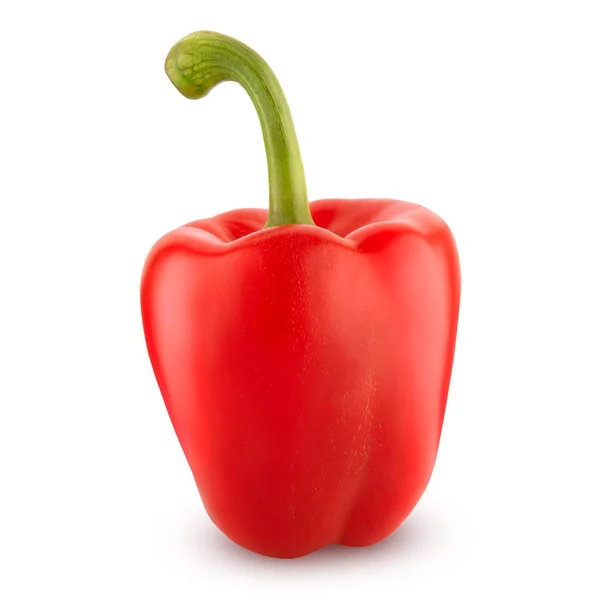 Röd bell pepper isolerad på vit bakgrund — Stockfoto