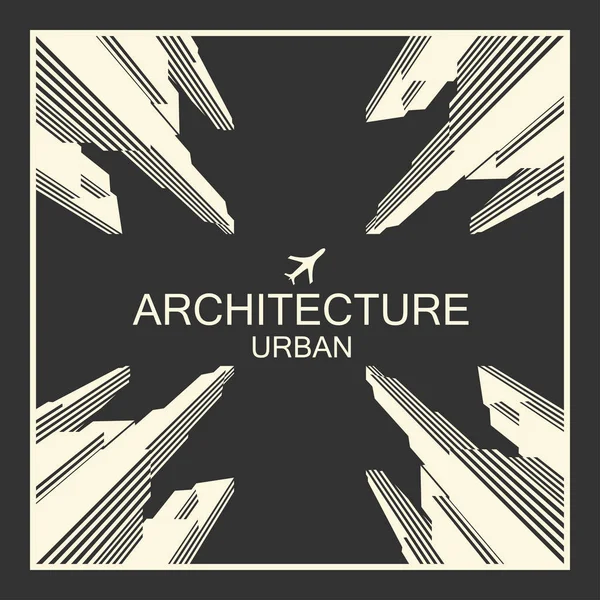 kentsel mimari vektör görüntü kartı