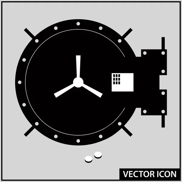 Banco Icono Vector Seguro — Vector de stock