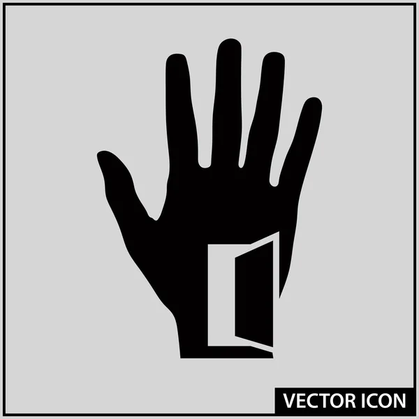 Open Hand Symbool Internet Pictogram — Stockvector