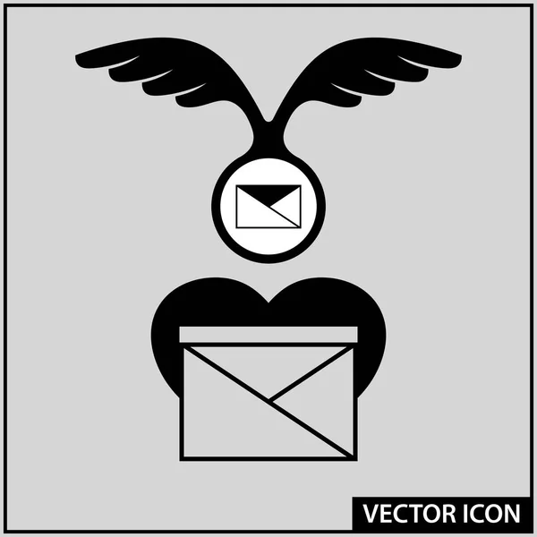 Иконка Доставки Писем Почтовой Службой — стоковый вектор