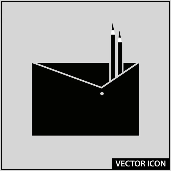 Vector Icon Art Post Message — Stockový vektor