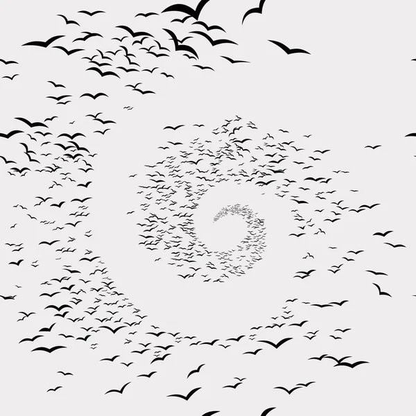 Вектор Безшовна Текстура Летючої Зграї Птахів — стоковий вектор