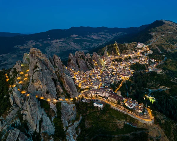 Europe South Italy Pietrapertosa. Village. Little dolomites.  Dragon teeth rocks