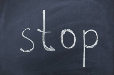 Kara tahtada metni durdur