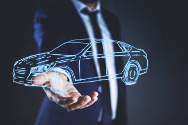 Erkek el arabası modeli. 