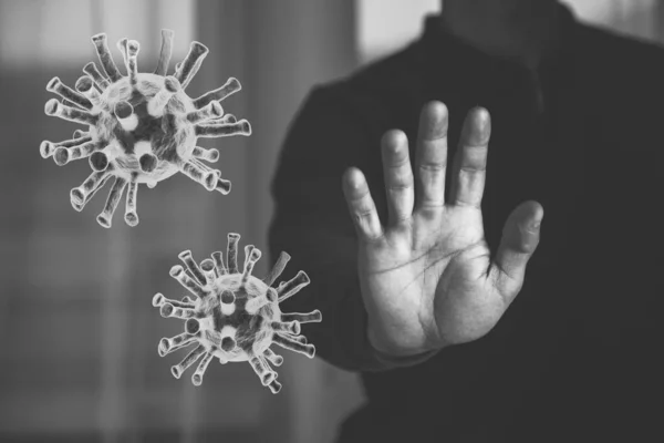 Karantän För Att Stoppa Coronavirusepidemin Håll Sociala Avstånd Och Stanna — Stockfoto