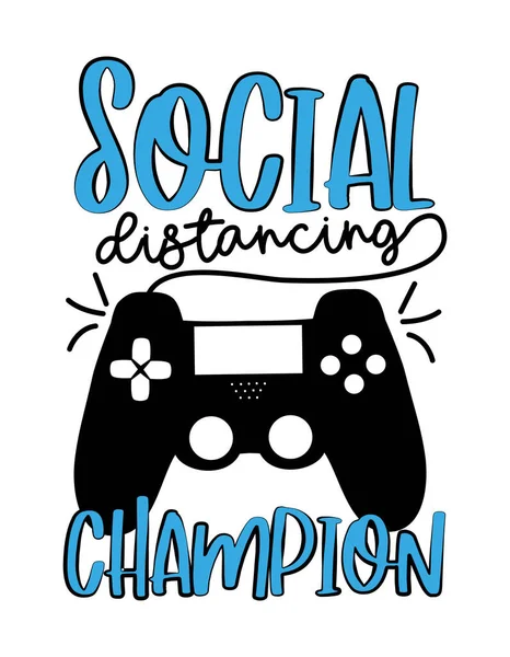 Social Distancing Championship Home Quarantine Illustration Bon Pour Conception Affiches — Image vectorielle