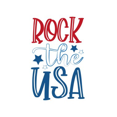 Rock the USA - 4 Temmuz Bağımsızlık Gününüz kutlu olsun. Reklam, poster, duyuru, davetiye, parti, tebrik kartı, afiş, hediye, baskı için iyi. 